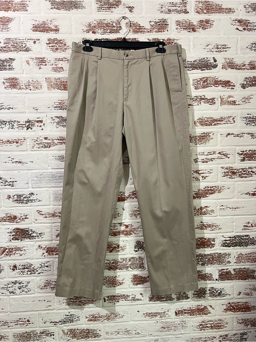Vintage Savane Dress Pants Men’s Khaki Chinos Slacks Workwear 36x32